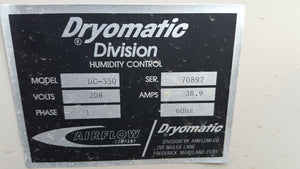 Dryomatic Humidity Control - Model DC-350 - Single Phase - 208V