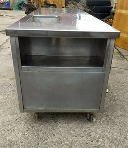 DELFIELD CUSTOM STAINLESS STEEL PREP TABLE/ SINGLE WELL WARMER