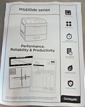 Load image into Gallery viewer, Lexmark MS810de Workgroup Laser Printer, Monochrome, w/ 2nd Paper Drawer