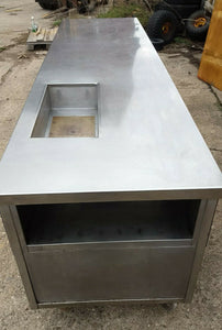 DELFIELD CUSTOM STAINLESS STEEL PREP TABLE/ SINGLE WELL WARMER