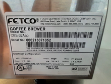 Load image into Gallery viewer, Fetco CBS-32Aap Dual Commercial Coffee Brewer, Stainless Steel