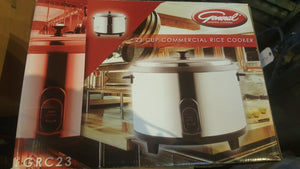 GENERAL COMMERCIAL Rice Cooker/Warmer 23 Cup 6 Quart Capacity Model GRC23