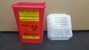 KENDALL & BD Sharps Container Biohazard Needle Disposal 1qt & 2gl -  NEW OPENED BOX