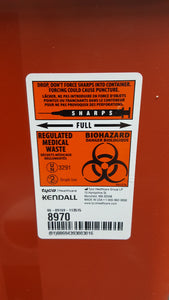 KENDALL & BD Sharps Container Biohazard Needle Disposal 1qt & 2gl -  NEW OPENED BOX