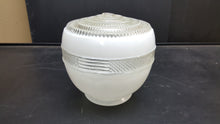 Load image into Gallery viewer, Vintage Mid Century White Bullseye Glass Light Fixture Cover Salvage