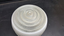 Load image into Gallery viewer, Vintage Mid Century White Bullseye Glass Light Fixture Cover Salvage
