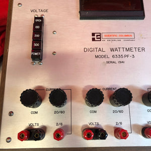 ESTERLINE Scientific Columbus Digital Wattmeter - 6335 PF-3 - Great Condition!