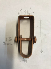 Load image into Gallery viewer, Light Duty Adjustable Clevis Hanger - Copper Plated - 3/4&quot; - New Old Stock!