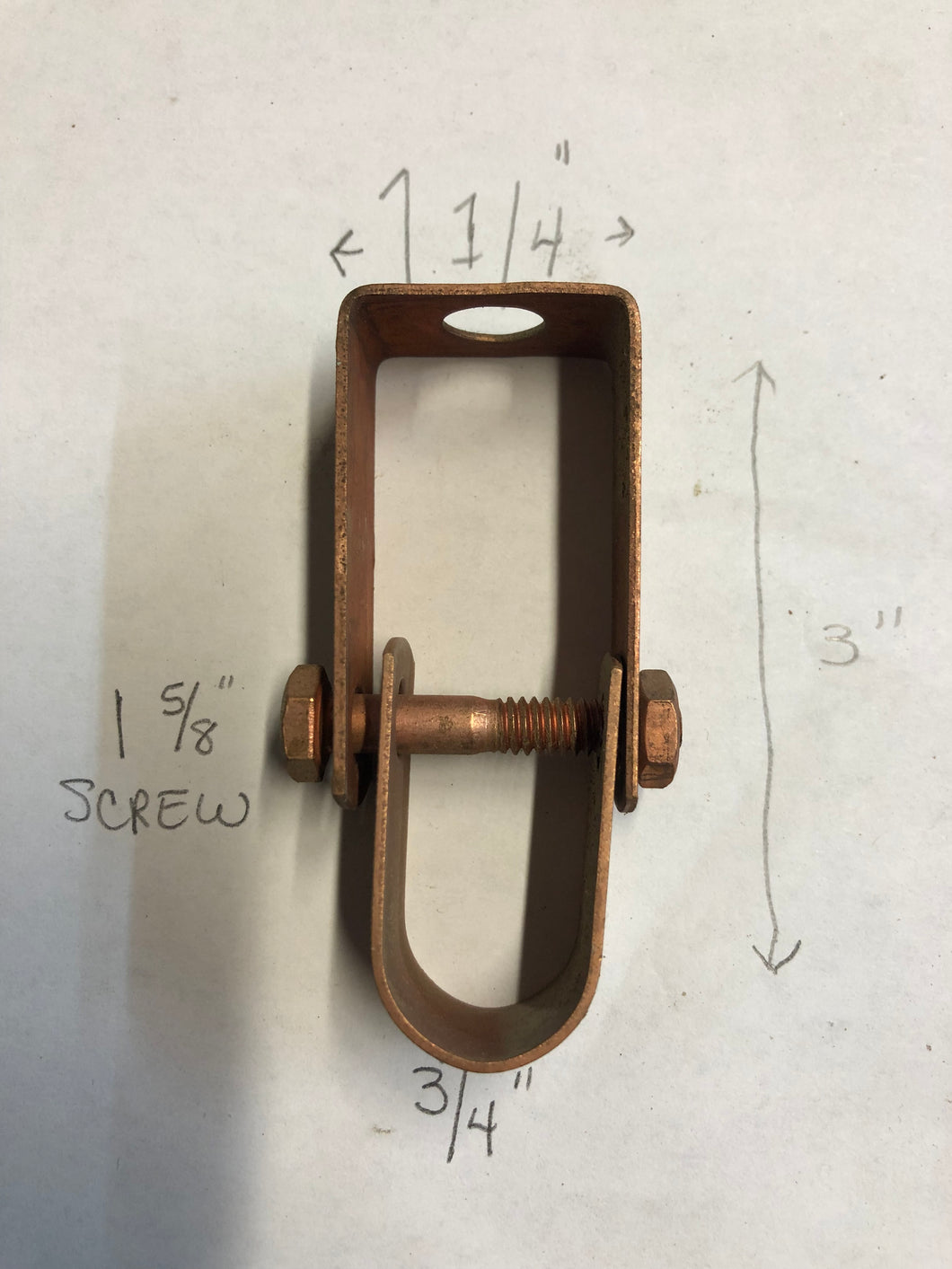 Light Duty Adjustable Clevis Hanger - Copper Plated - 3/4