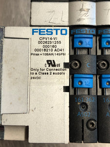 FESTO CPV-14-VI 18210 - BLOCK w/ Solenoid CPV14-GE-MP-4 Attached - Used