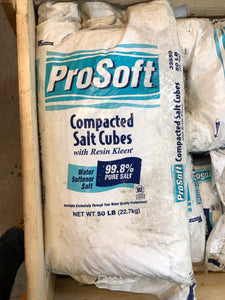 ProSoft Water Compacted Salt Cubes - Water Softener w/ Resin Kleen - 50 lbs. Bag