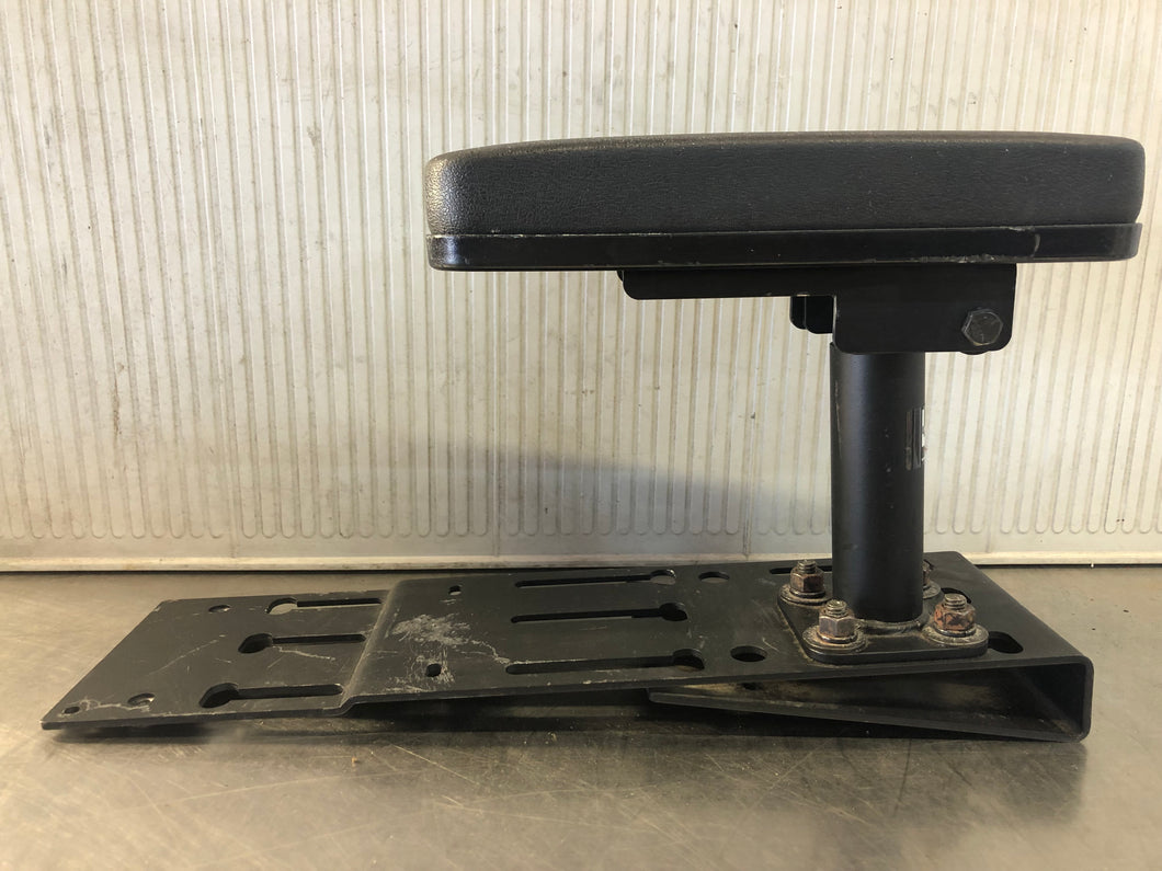 LUND INDUSTRIES Adjustable Flip Up Arm Rest w/ Husco Cushion & Base Plate -Used