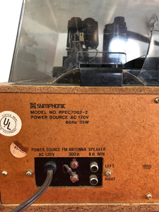 SYMPHONIC Record / Cassette / 8 Track Player - RPEC7002-2 - Parts or Repair Unit