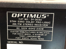 Load image into Gallery viewer, OPTIMUS STAV-3350 Stereo Receiver Professional Series- Unknown Working Condition