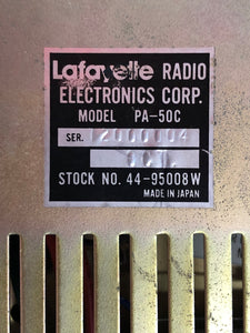 Vintage LAFAYETTE Solid State Radio PA-50C - Good Condition - Used - 2 Styles