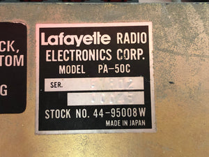 Vintage LAFAYETTE Solid State Radio PA-50C - Good Condition - Used - 2 Styles