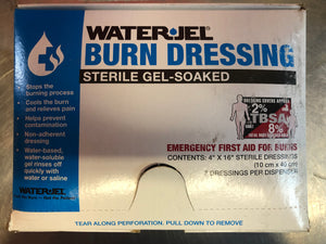 WATER JEL Burn Dressing - Case of Single Packets - Multiple Sizes! - Expired