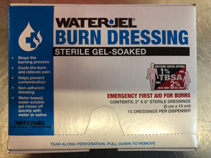 WATER JEL Burn Dressing - Case of Single Packets - Multiple Sizes! - Expired