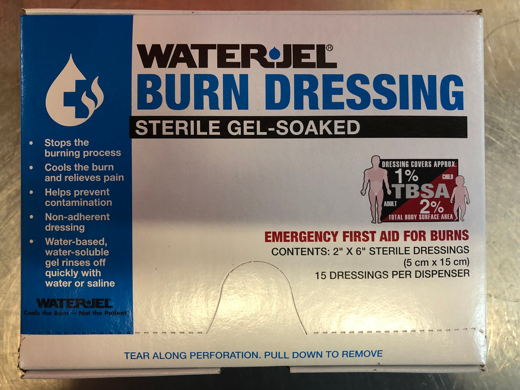 WATER JEL Burn Dressing - Case of Single Packets - Multiple Sizes! - Expired