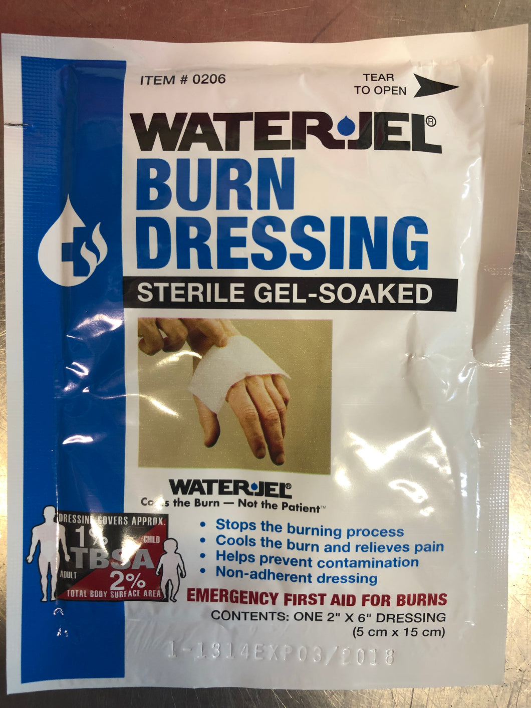 WATER JEL Burn Dressing - Single Packets - Multiple Sizes! - Open Box - Expired