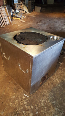 Stainless Steel Tandoori Clay Indian Oven, Natural Gas, one burner, 32