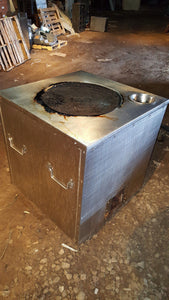 Stainless Steel Tandoori Clay Indian Oven, Natural Gas, one burner, 32" x 32"