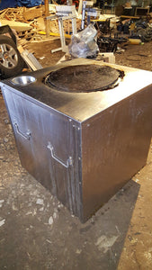 Stainless Steel Tandoori Clay Indian Oven, Natural Gas, one burner, 32" x 32"