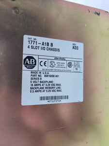 Allen Bradley 4 Slot I/O Chassis -1771 A1B B